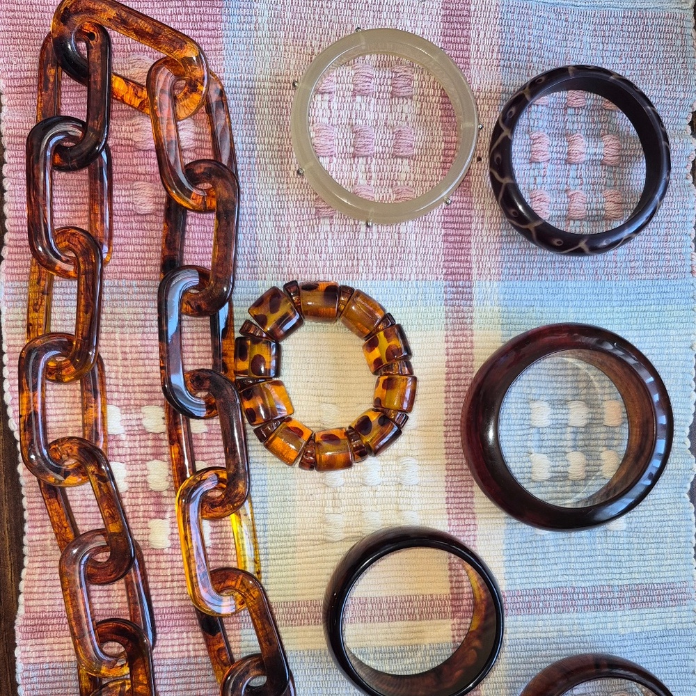 Acrylic Bracelets and Necklace